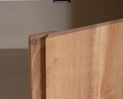 Best Petit rangement design en acacia naturel et finition aspect béton sablé