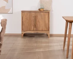 Outlet Petit rangement à 2 portes en acacia 