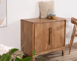 Outlet Petit rangement à 2 portes en acacia 
