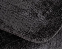 Pouf « Flow » tournant à trois niveaux en tissu tramé gris anthracite au toucher doux Décoration