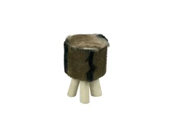 Sale Pouf rond marron "Farmer" Meuble D'Entrée