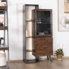 Rangement design en bois et métal "Crescendo" avec éclairage LEDs Vitrine Et Argentier|Bibliothèque