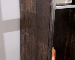 Rangement design en bois et métal 