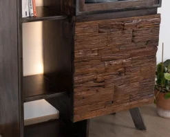 Rangement design en bois et métal 