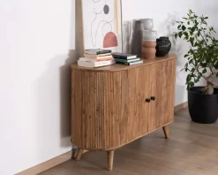Rangement 2 portes style vintage bords arrondis acacia massif "Boomer" Rangement|Buffet Et Bahut
