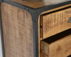 Hot Rangements à tiroirs en bois et métal style commode d’antiquaire "Emil" Rangement|Commode