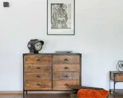 Hot Rangements à tiroirs en bois et métal style commode d’antiquaire "Emil" Rangement|Commode