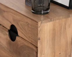 Rangement vertical en acacia 6 tiroirs 