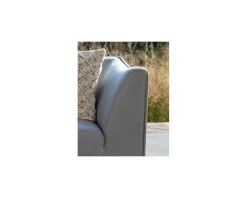 Hot Salon de jardin cosy 3 pièces en tissu gris clair Sunbrella 