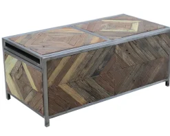 Outlet Table basse bar métal et bois industriel 100cm 