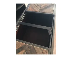 Outlet Table basse bar métal et bois industriel 100cm 