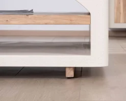 Online Table basse carrée design organique aspect béton sablé "Miona" Table Basse Carrée