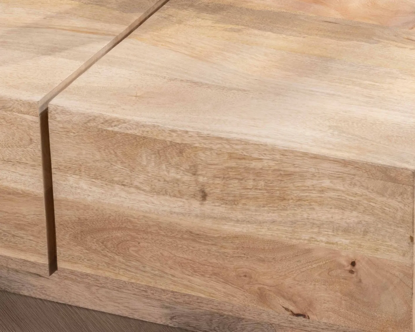 Online Table basse carrée style contemporain en bois massif naturel "Pablo" Table Basse Carrée