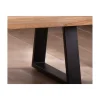 Best Table basse design plateau naturel pieds trapèzes en métal « Caractère » Table Basse Rectangulaire