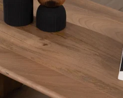 Discount Table basse design épuré en manguier "Naura" Table Basse Ovale Ou Ronde