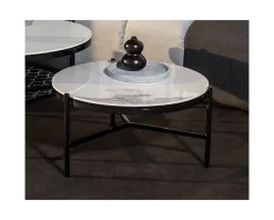 Hot Table basse en céramique et aluminium, diam.60 