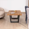 Online Table basse esprit loft en teck recyclé “Lasia” avec piètement métal noir en U Table Basse Rectangulaire