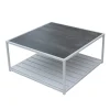 Clearance Table basse extérieure blanche plateau céramique "Terrasse" Table Basse Rectangulaire