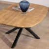 New Table basse forme bateau en teck naturel "Bahia" pieds mikado métal Table Basse Rectangulaire