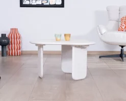 Online Table basse forme organique aspect terrazzo "Naura" Table Basse Rectangulaire