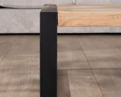 Outlet Table basse rectangle de style industriel métal et bois 