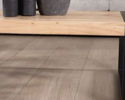 Outlet Table basse rectangle de style industriel métal et bois 