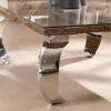 Discount Table basse rectangulaire bois recyclé rustique, plateau verre et pieds design métal brillant opium "Timber" Table Basse Rectangulaire