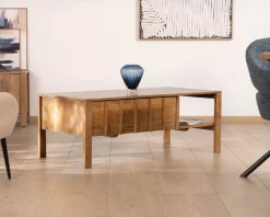Table basse rectangulaire esprit zen en manguier naturel