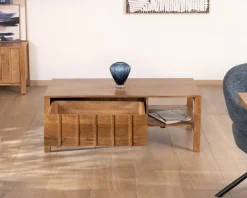 Table basse rectangulaire esprit zen en manguier naturel