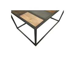 Sale Table basse rectangulaire métal et bois piétement aérien 