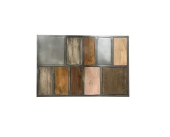 Sale Table basse rectangulaire métal et bois piétement aérien 