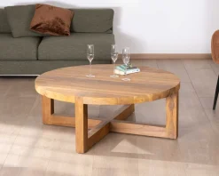 Outlet Table basse ronde 110 cm en teck 