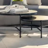 Table basse ronde en aluminium et plateau céramique noir "Lazy Beach" diamètre 62 cm Table Basse Ovale Ou Ronde