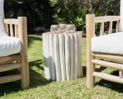 Clearance Table d'appoint style ethnique en branches de teck 