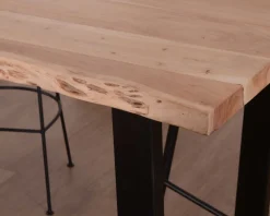 Online Table de bar 150x90 métal et acacia massif naturel