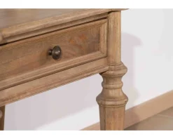 Outlet Table de chevet en manguier naturel massif style classique 