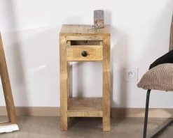 Sale Table de chevet structure ouverte et 1 tiroir 