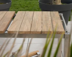 Table de jardin extensible 160 à 220 cm design contemporain