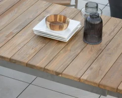 Table de jardin extensible 160 à 220 cm design contemporain