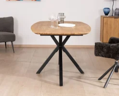 Hot Table de repas bateau en teck recyclé et pieds mikado 