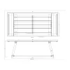 Best Table de repas 240cm "Asia" bois massif et plateau rectangulaire Table À Manger Rectangulaire