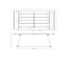 Best Table de repas 240cm "Asia" bois massif et plateau rectangulaire Table À Manger Rectangulaire