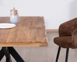 Discount Table de repas contemporaine en bois 200 cm 