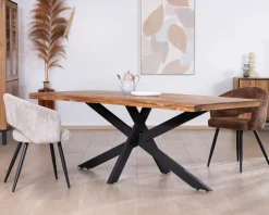 Discount Table de repas contemporaine en bois 200 cm 