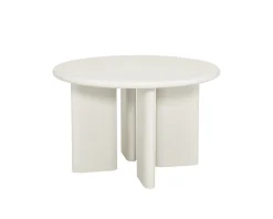 Outlet Table de repas contemporaine ronde 120 cm coloris crème "Odyna" Table À Manger Ronde Ou Ovale