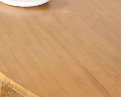 Hot Table de repas elliptique 220 cm en bois "Calypso" avec pieds trapèzes Table À Manger Ronde Ou Ovale