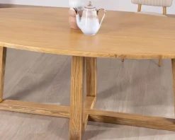 Hot Table de repas elliptique 220 cm en bois 