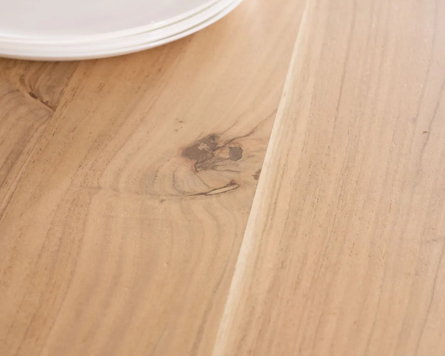 Best Table de repas en acacia et pieds mikado "3D" plateau forme carrée 150 cm Table À Manger Carrée