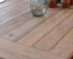 Online Table de repas en bois de teck recyclé 6/8 personnes