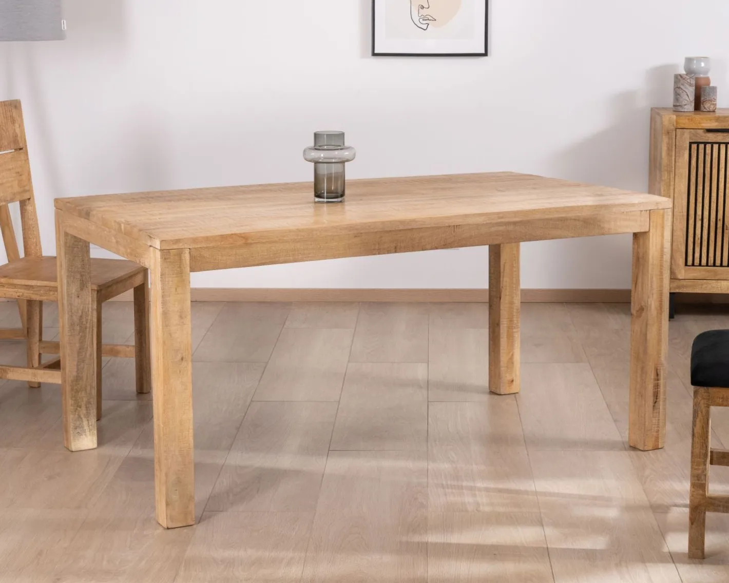 Best Table de repas en manguier 160 x 90 cm "Manoha" Table À Manger Rectangulaire